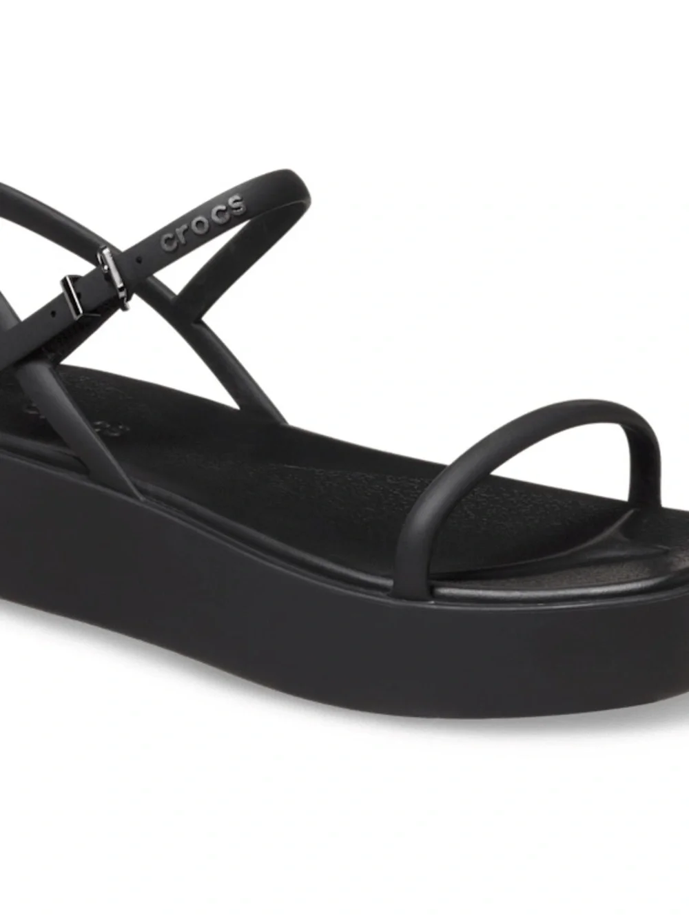 Crocs Miami Platform Y Strap Sandal Black Womens Sz 10 NWT